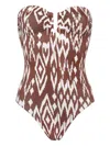 Eres Warm Bustier Swimsuit In Brown