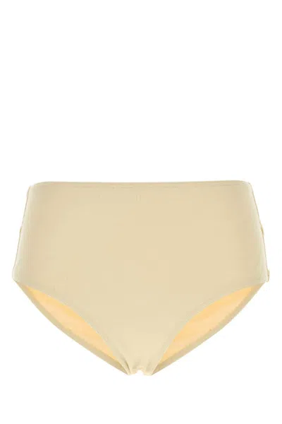 Eres 象牙色弹力尼龙骑行比基尼泳裤 In Yellow