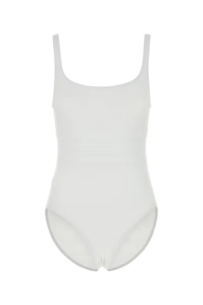 Eres White Stretch Nylon Asia Swimsuit