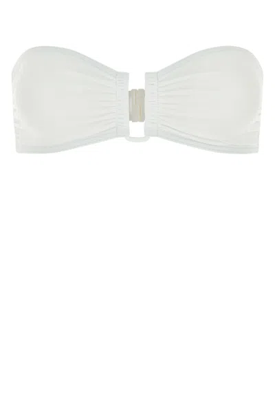 Eres White Stretch Nylon Show Bikini Top