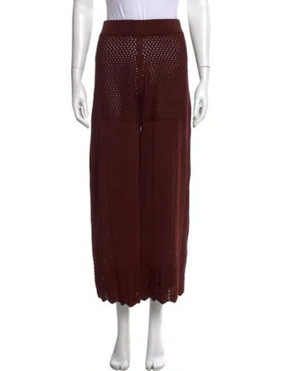 Pre-owned Eres Wide Leg Pants W/ Tags In Burgundy