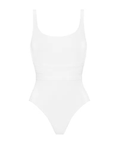 Eres Widestrap Onepiece Swimsuit In White