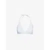 Eres Gang Halterneck Bikini Top In Blanc