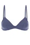 Eres Women Blu Stretch Nylon Tourbillon Bikini Top In Blue
