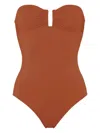 Eres Women Cassiopee One-piece Bustier Swimsuit In Brown