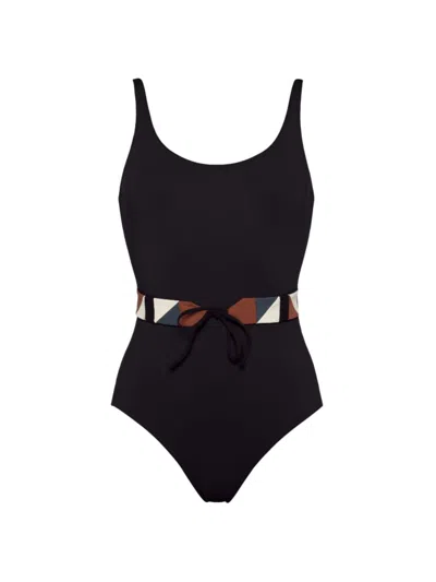 Eres Women's Damier Belted One-piece Swimsuit In Ultra