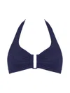 Eres Women's Dedicace Ruched Halter Bikini Top In Blue