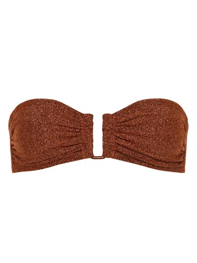 Eres Women's Flamboyant Glitter Strapless Bikini Top