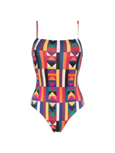 Eres Women's Geometric One-piece Swimsuit In Imprime Kaleido Soleil