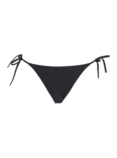Eres Women 'malou' Black Bikini Bottoms With Side Tie Closure In Tech Fabric Stretch Woman In Multi