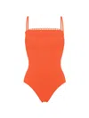 Eres Scalloped Trim Stretch Nylon Swimsuit In Soleil