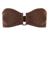 Eres Women Orange Stretch Nylon Blend Flamboyant Bikini Top In Brown