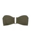 Eres Women's Show Bandeau Bikini Top In Olive Noire