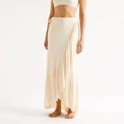 Eres Womens Beach Sarong Wrap In Off White In Neutral