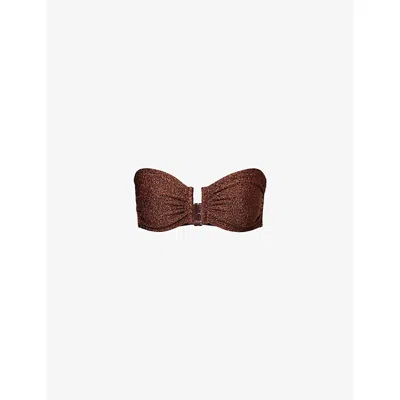 ERES WOMENS CUIVRE FLAMBOYANT METALLIC BIKINI TOP