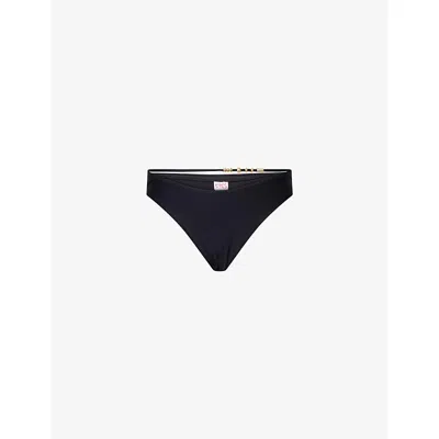 Eres Womens Lava Embellished Bikini Bottoms Noir In Blue