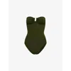 Eres Womens Cassiopee Strapless Swimsuit Vert Mousse In Vert Mousse