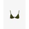 Eres Womens Mouna Triangle Bikini Top Vert Mousse