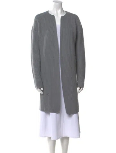 Pre-owned Eres Wool Open Front Sweater In Gray