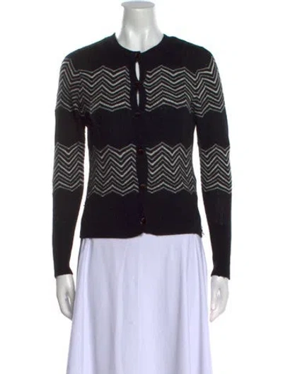 Pre-owned Eres Wool Striped Sweater In Black