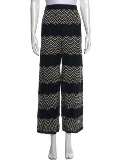 Pre-owned Eres Wool Wide Leg Pants In Black