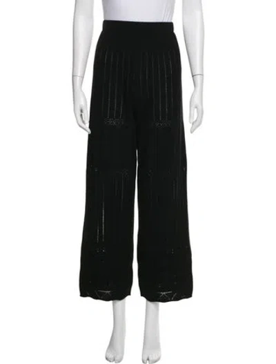Pre-owned Eres Wool Wide Leg Pants In Black