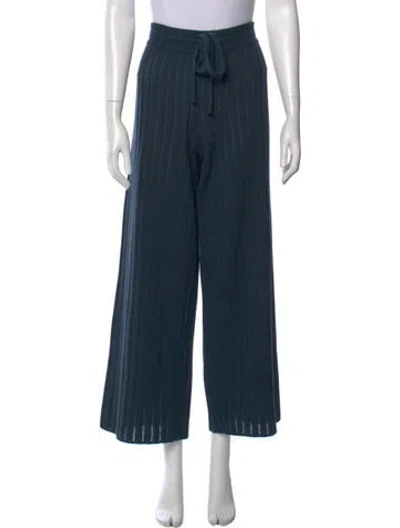 Pre-owned Eres Wool Wide Leg Pants In Blue