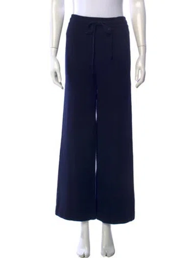 Pre-owned Eres Wool Wide Leg Pants In Blue