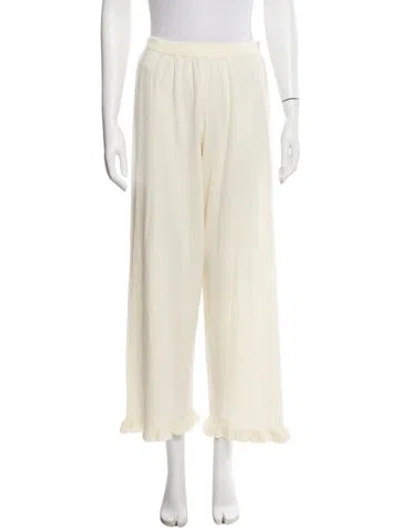 Pre-owned Eres Wool Wide Leg Pants W/ Tags In Neutral