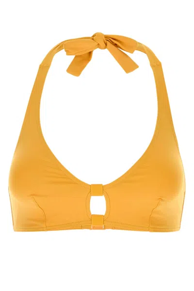 Eres 黄色弹力尼龙漂浮比基尼上衣 In Yellow