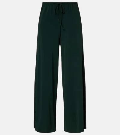 Eres Zélie Jersey Wide-leg Pants In Green
