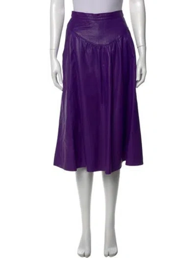 Pre-owned Erez Midi Length Skirt In Purple