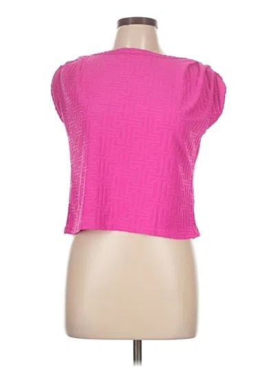 Erge Designs Short Sleeve Top Pink Sweetheart Neckline Tops