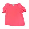 Erge Girl's Airflow Pleated Sleeve Top In Tangerine In Pink