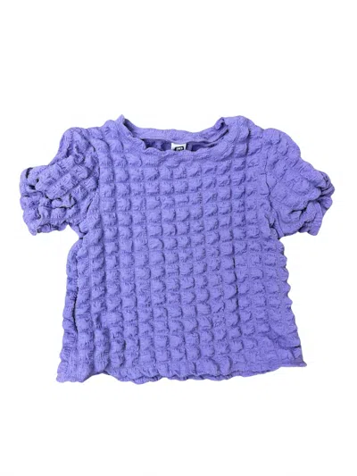Erge Girl's Crushed Jacquard Shirt In Lavender In Purple