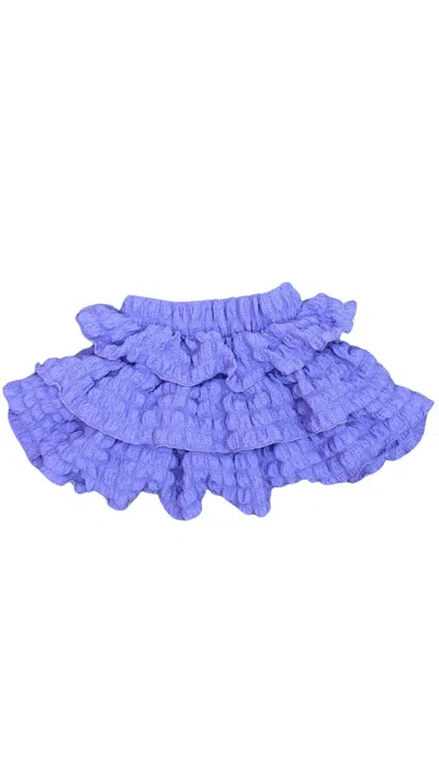 Erge Girl's Crushed Jacquard Skirt In Lavender In Purple