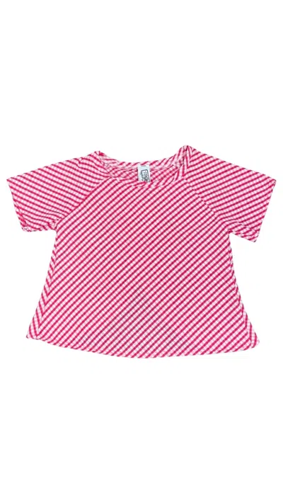 Erge Girl's Milano Stripe Top In Hot Pink
