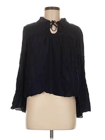 Pre-owned Eri + Ali 3/4 Sleeve Blouse In Black