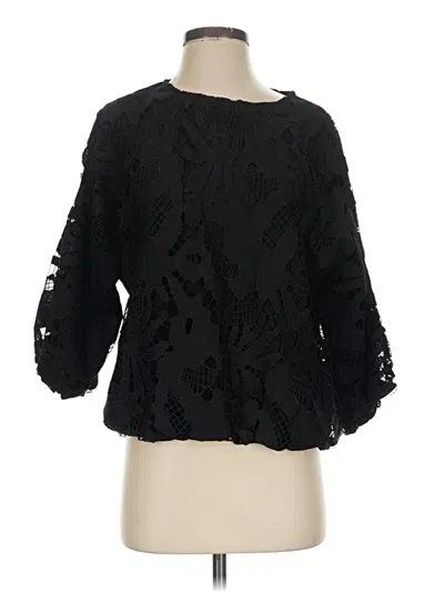Pre-owned Eri + Ali 3/4 Sleeve Blouse In Black