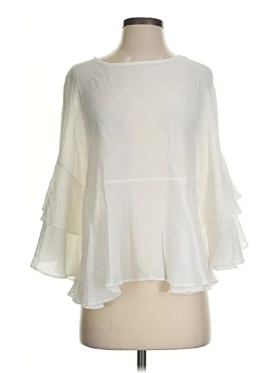 Pre-owned Eri + Ali 3/4 Sleeve Blouse In Ivory