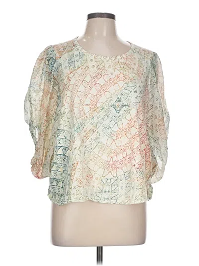 Pre-owned Eri + Ali 3/4 Sleeve Blouse In Ivory