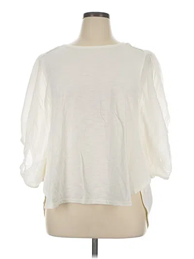 Pre-owned Eri + Ali 3/4 Sleeve Blouse In Ivory