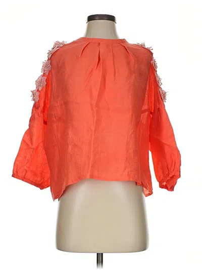 Pre-owned Eri + Ali 3/4 Sleeve Blouse In Orange