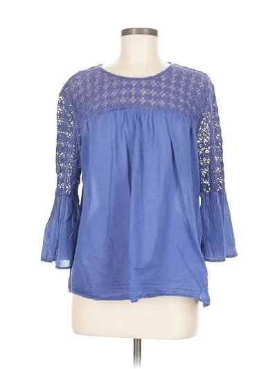 Pre-owned Eri + Ali 3/4 Sleeve Blouse In Purple