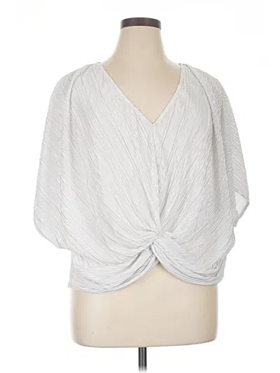 Pre-owned Eri + Ali 3/4 Sleeve Blouse In Silver