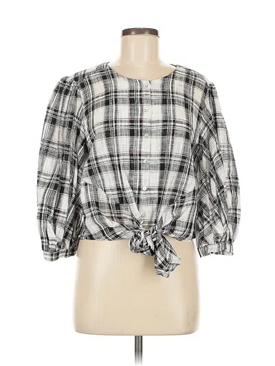 Pre-owned Eri + Ali 3/4 Sleeve Blouse In White