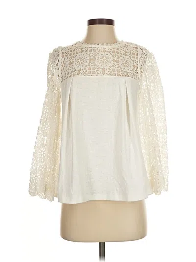 Pre-owned Eri + Ali 3/4 Sleeve Blouse In White