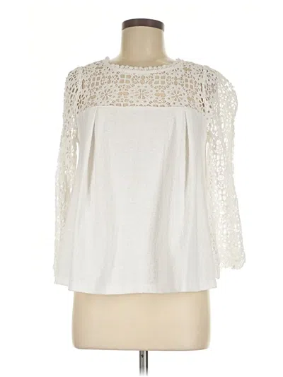 Pre-owned Eri + Ali 3/4 Sleeve Blouse In White