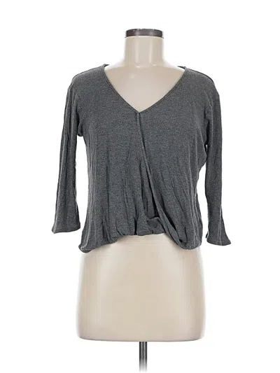 Pre-owned Eri + Ali 3/4 Sleeve T-shirt In Gray