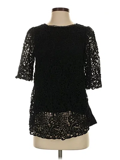 Pre-owned Eri + Ali 3/4 Sleeve Top Black Boatneck Tops
